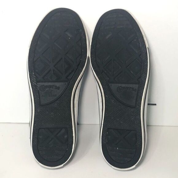 CONVERSE Sneaker Women's Size 8 Black All Star Low Top Brush-Off Leather Toecap - Picture 2 of 10